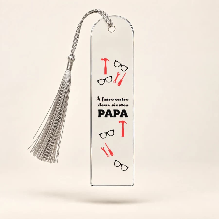 Marque-page Papa — modèle Papa Sieste