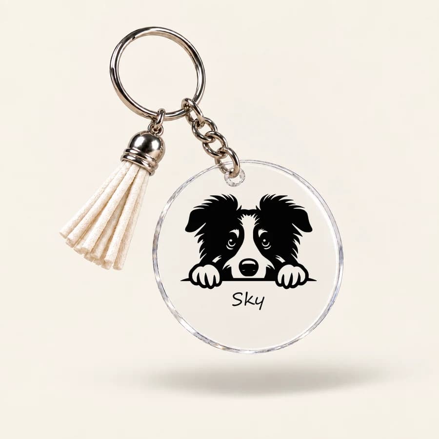 Porte-clés Animal — modèle Border Collie
