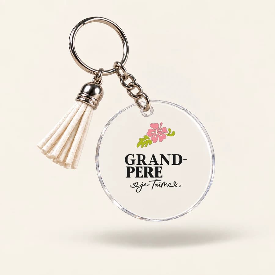 Porte-clés « Famille » — modèle Grand-père — Fleur