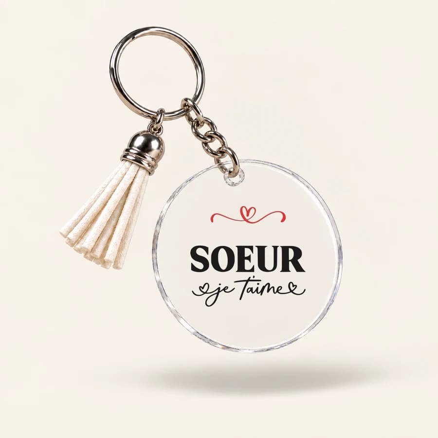 Porte-clés « Famille » — modèle Sœur — Cœur