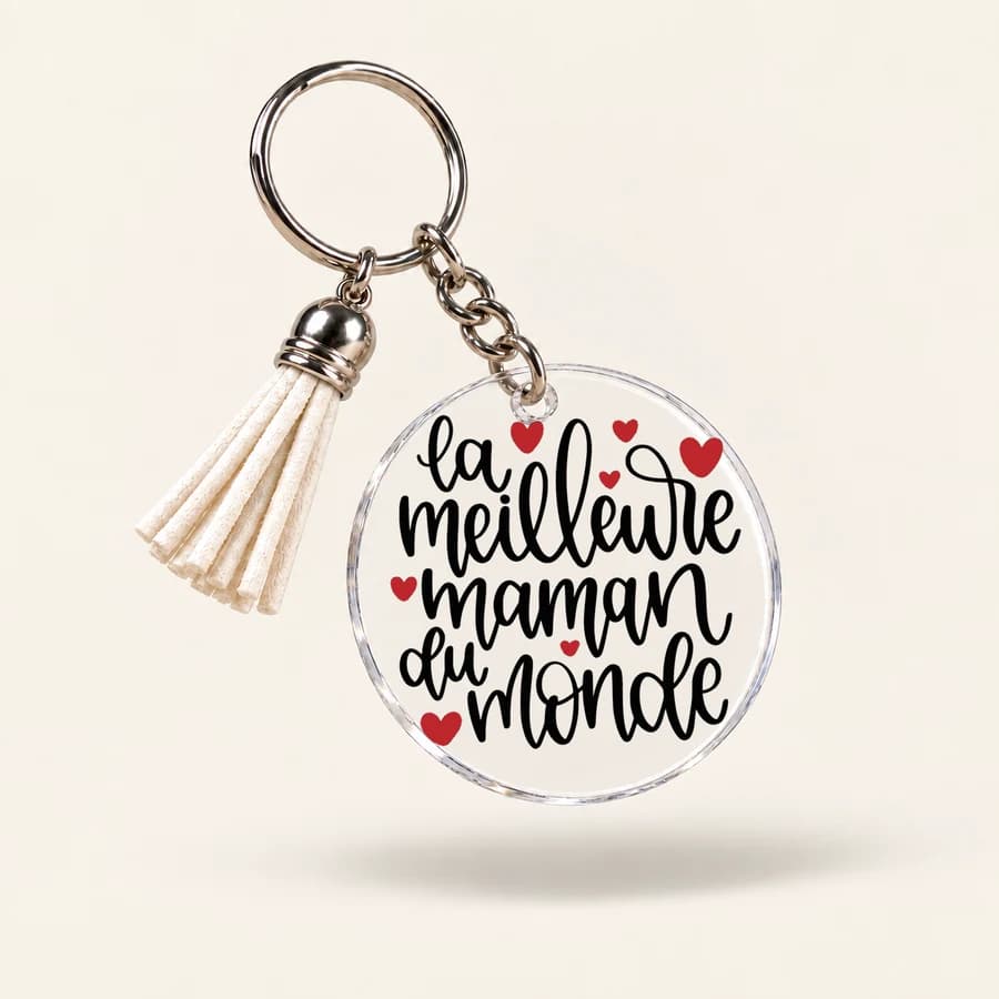 Porte-clés « Maman » — modèle Meilleure maman