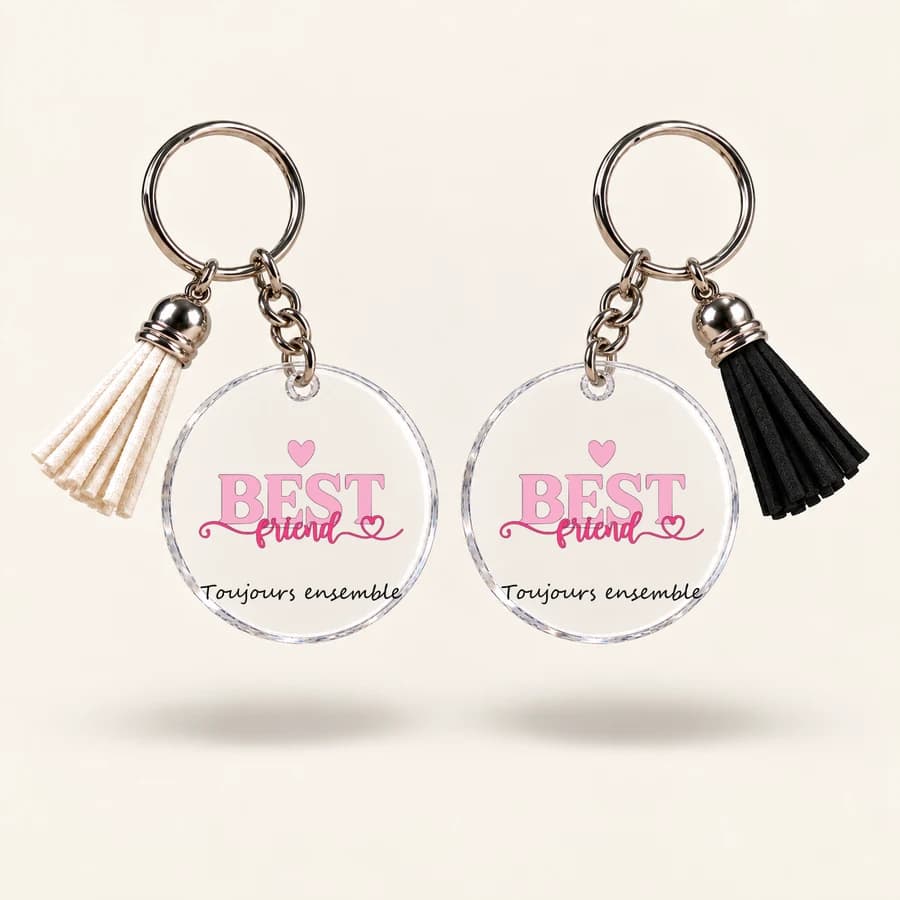 Porte-clés « Meilleure amie » — modèle Best Friend classique