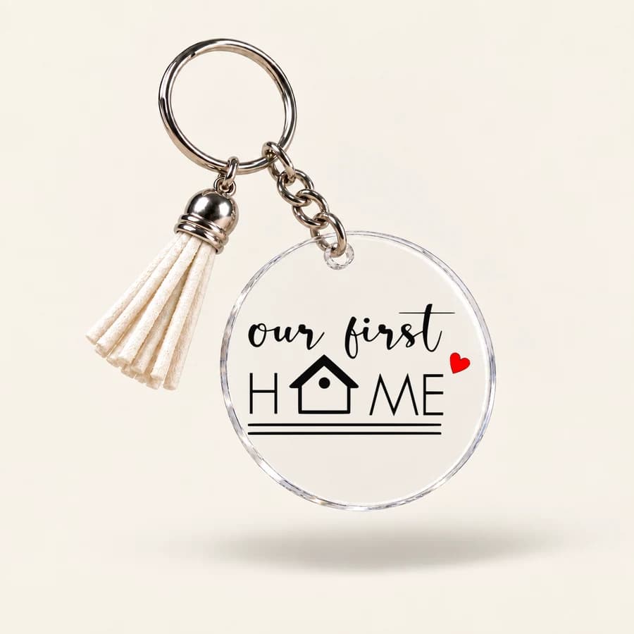Porte-clés « Notre chez-nous » — modèle Our First Home