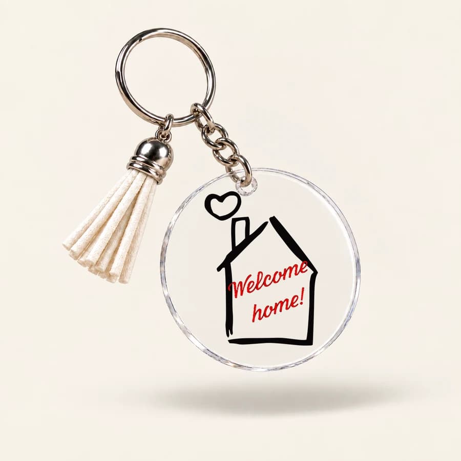 Porte-clés « Notre chez-nous » — modèle Welcome Home