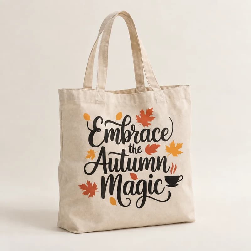 Tote bag « La magie de l'automne » — photographie réaliste du produit personnalisé