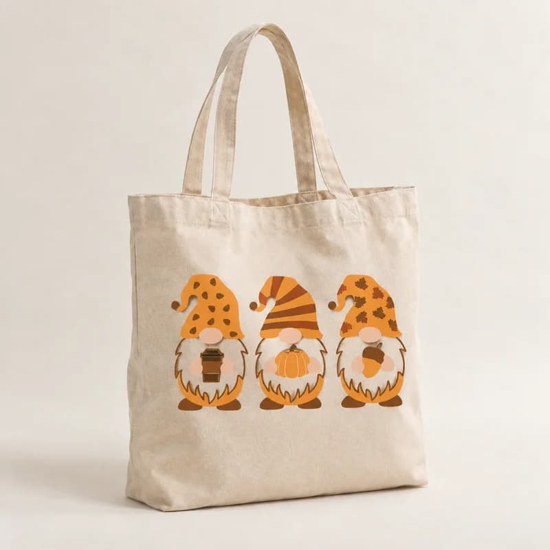 Tote bag « Les trois lutins » — photographie réaliste du produit personnalisé
