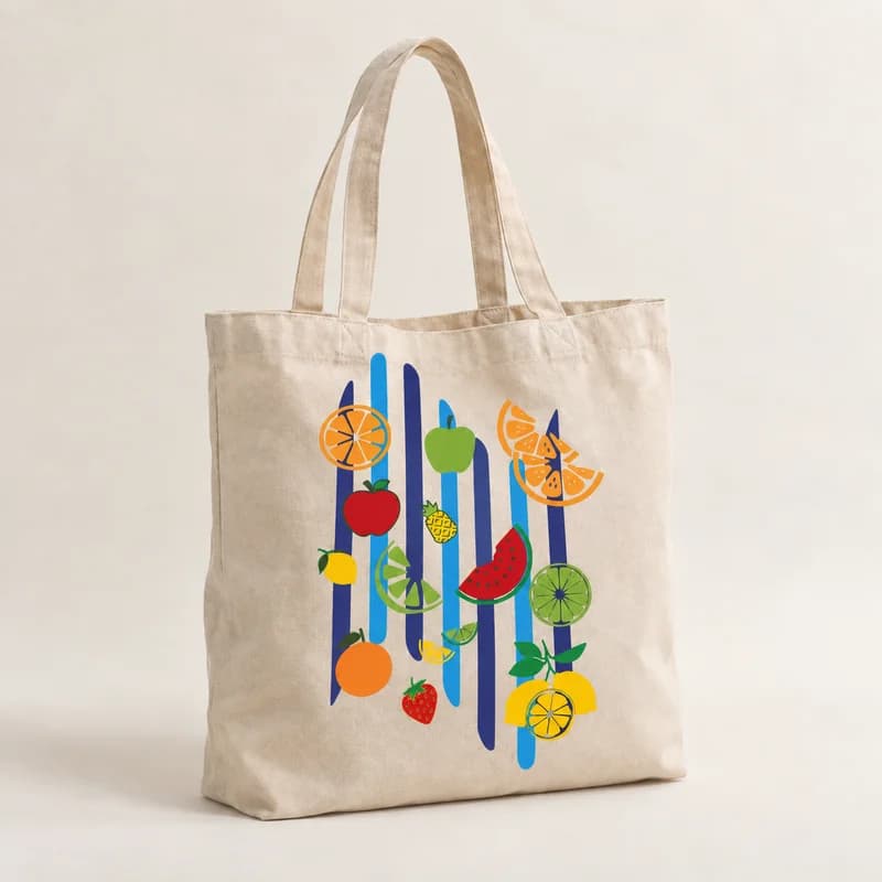 Tote bag « Salade de fruits » — photographie réaliste du produit personnalisé