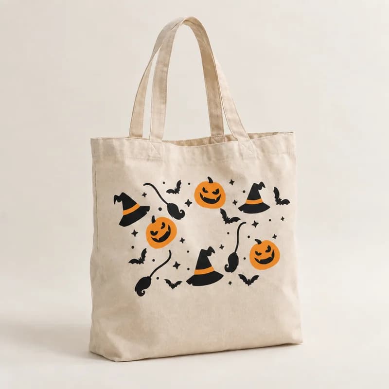 Tote bag « Chapeaux & chauves-souris » — photographie réaliste du produit personnalisé