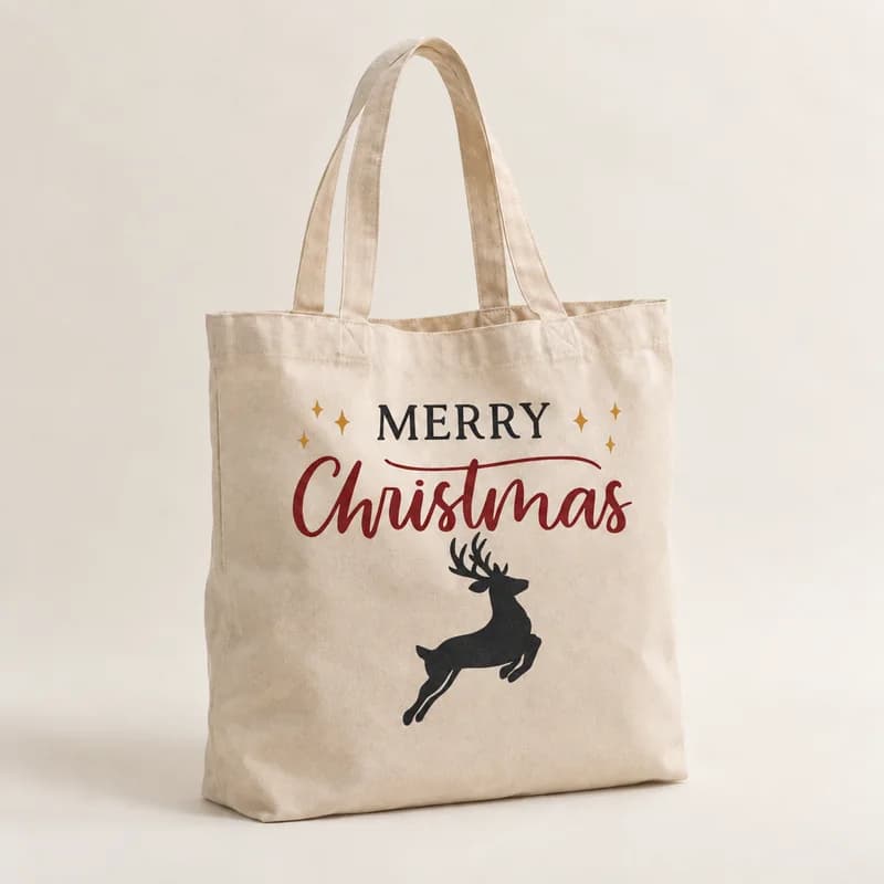 Tote bag « Cerf enchanté » — photographie réaliste du produit personnalisé