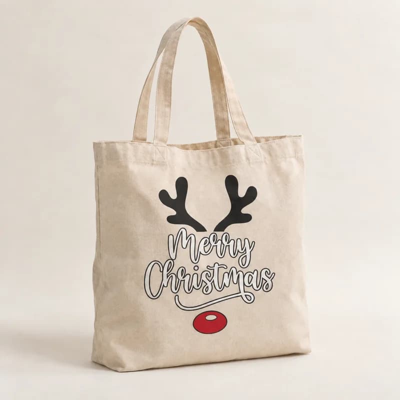 Tote bag « Rudolph » — photographie réaliste du produit personnalisé