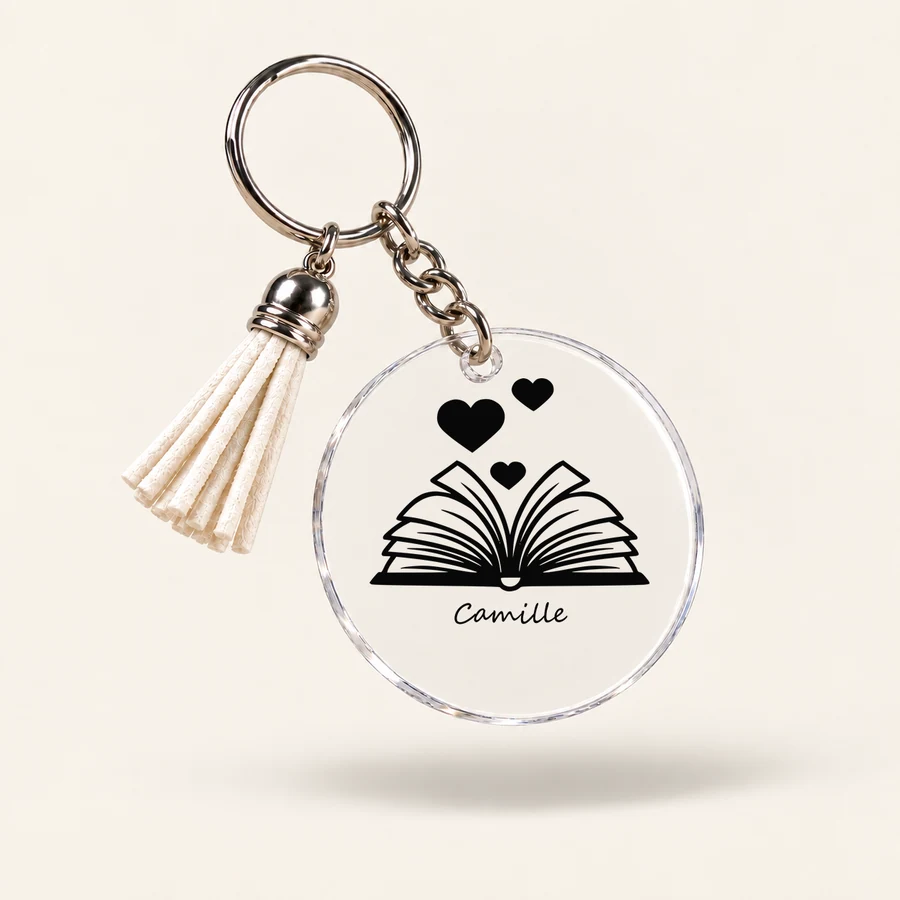 Livre ouvert + prénom