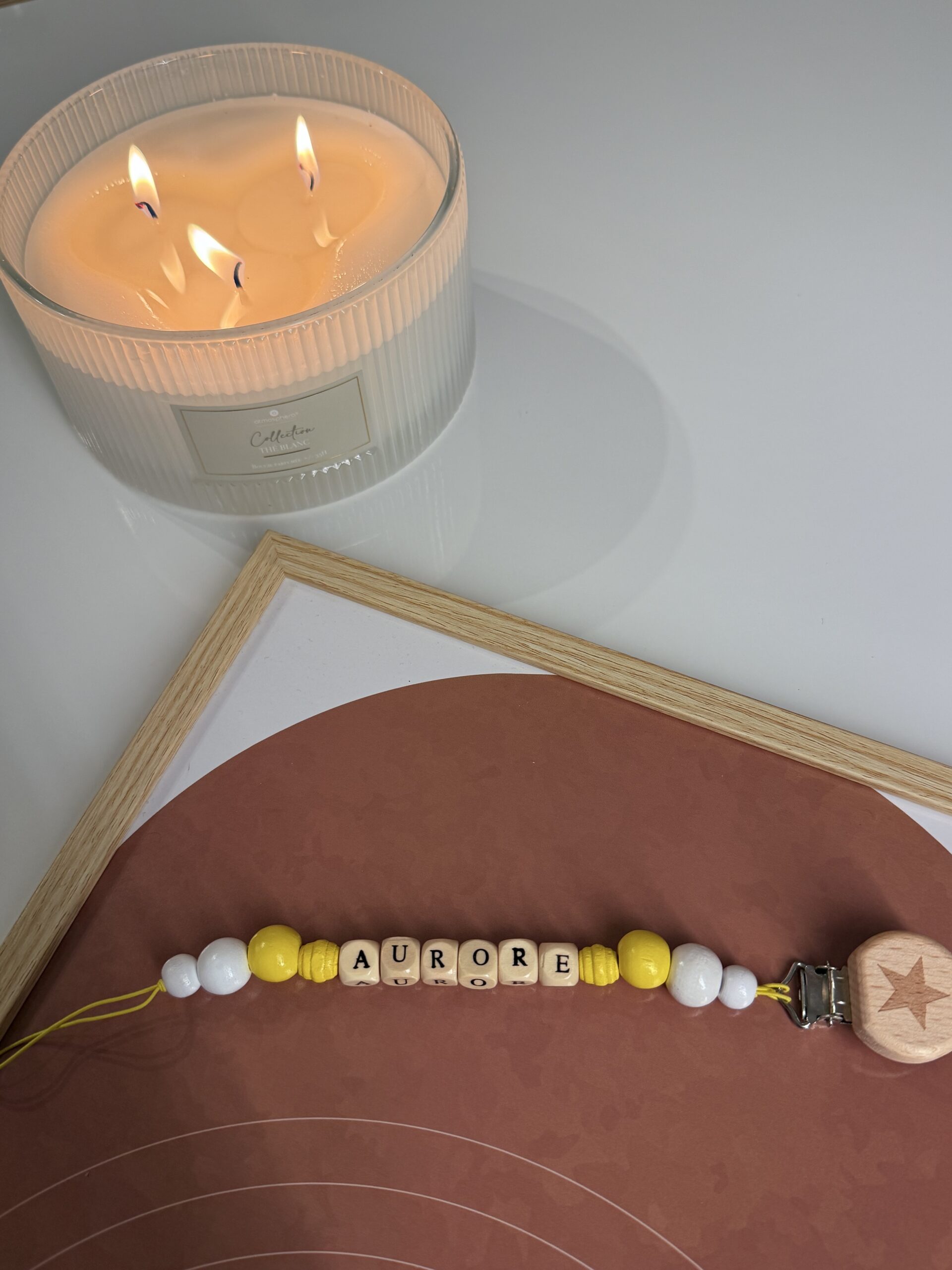 Porte tétine | Jaune pastel