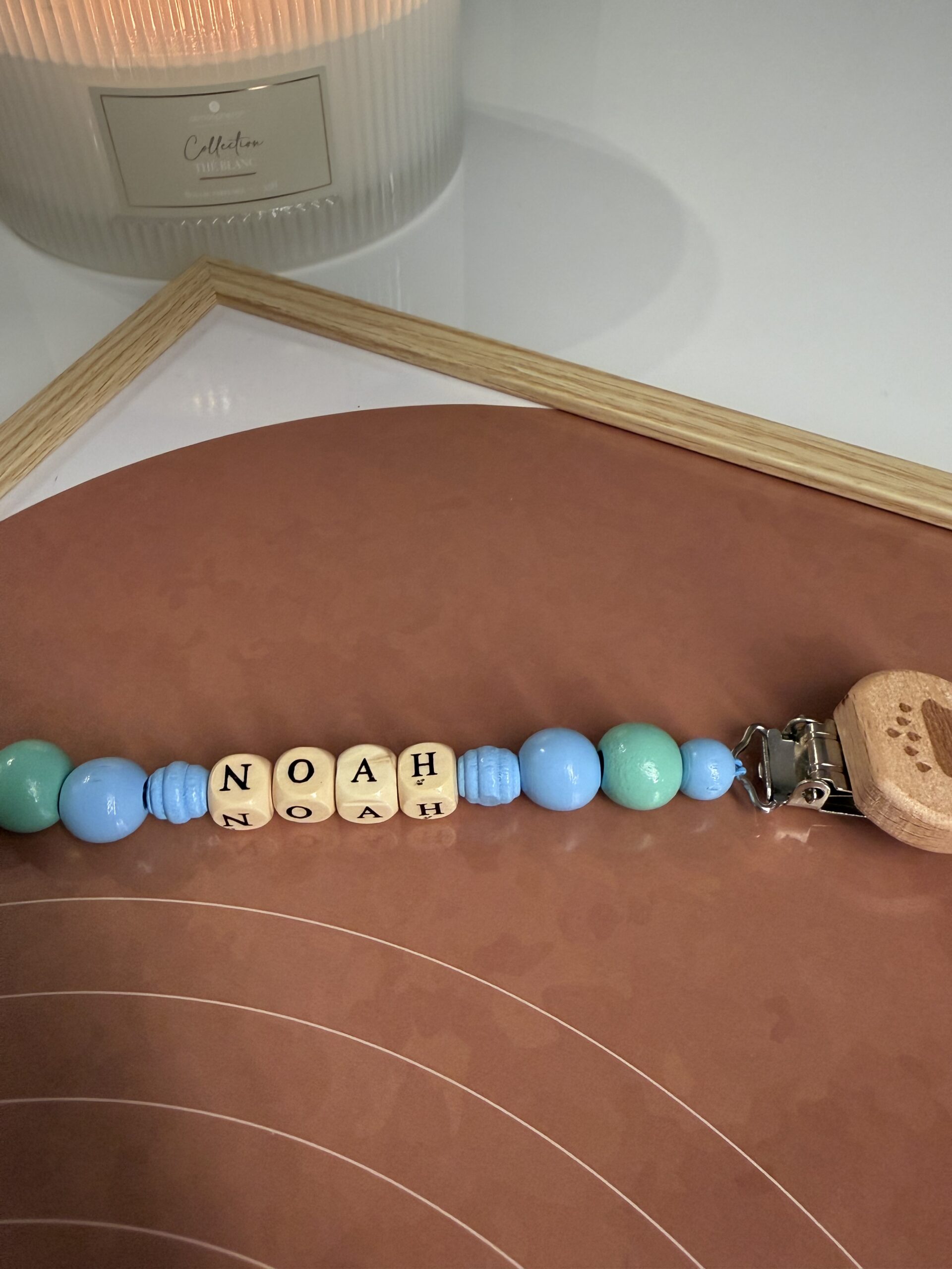 Porte tétine | Bleu pastel